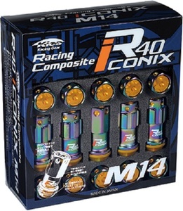 協永産業 M14 x P1.5 ロック&ナットセット(アルミ製キャップ)カラーバリエーション RIA-14NU KYO-EI Kics Racing Composite R40 Iconix