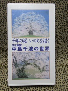 ビデオテープ　千年の桜　いのちを描く　日本画家　中島千波の世界　1997年