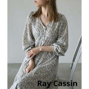 Ray Cassin　レイカズン　Vネックフィットワンピース　カラー03 ブルー