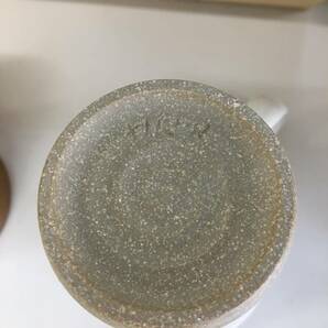 YK 深山窯 陶器ビアカップ ペア 2点セットの画像4