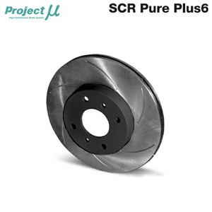 Projectμ プロジェクトミュー ブレーキローター SCR Pure Plus6 黒塗装 補修ディスク 右 SPPD107S6BKR