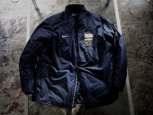 ラスト1 NY購入 21AW NAVY/XL/NIKE DOUBLE ZIP 'CAMPIONE' DOWN BOMBER JACKET ''SHIELD LABEL'' with METALLIC/ダウン