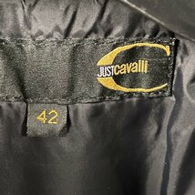 【中古】ジャストカヴァリ ダウンジャケット＜衣類＞ JUST CAVALLI ブラック サイズ42 防寒 ファッション ロング ダウンコート_画像6