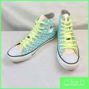 ★CONVERSE★27.0cm ハイカットスニーカー コンバース オールスター カシワノハ HI グリーン ドット メンズ 8ホールシューズ S411