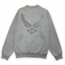 ミリタリー スウェット グレー Military 古着 メンズ XS U.S. AIR FORCE リフレクター バックロゴ クリーニング済み_画像7