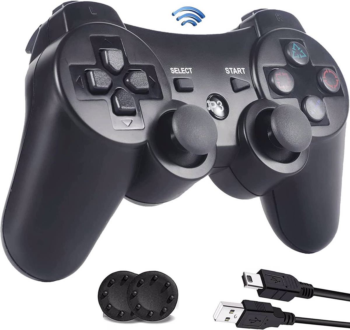 PS3 ワイヤレスコントローラー Bluetooth ドクロ 髑髏 互換品