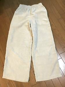 [AZUL BY MOUSSY/ azur ] corduroy Easy wide pants /M* beige * Moussy * lady's *USED