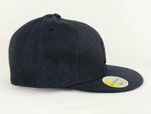 希少《Dead Stock / YANKEES》90s2000s デッド【 NEW ERA アメリカ製 59FIFTY ヤンキース 黒黒 ベースボール キャップ 7 3/4 ビンテージ 】_画像4