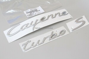 @’Cayenne Turbo S’　カイエンターボS　957カイエン リアトランクエンブレム　95555903900