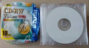 ●maxell CD-RW 700MB ホワイト 20枚 訳あり