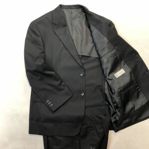 新品タグ付き　2Bシングル礼服　サイズBB5 センターベンツ背抜き 1タック　ビジネススーツ喪服　漆黒の黒 リクルートスーツ 通気性抜群