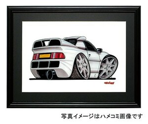 イラスト フォード・ＲＳ２００（白・後ろ）