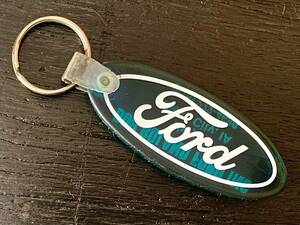 US ビンテージ キーホルダー　Ford フォード 　自動車販売店 カーディーラー　緑　dddd2