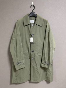 定価59400円 新品 soe COTTON NYLON SOUTIEN COLLAR COAT ナイロン ステンカラー コート 1161-90-001 ソーイ 1 カーキ