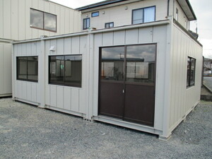 [ from Ibaraki ] super house container storage room unit house car shop 12 tsubo used temporary prefab warehouse office work place shop 24 tatami .... road place direct sale place 