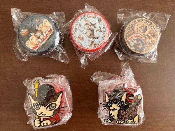 わちふぃーるど ダヤン 缶ケース 3個 キラっと小物入れ 2個