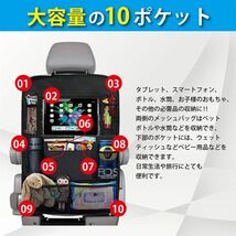 【WJ10S】メール便送料無料 車用収納ポケット 多機能シート プリウス トヨタ 後部座席収納 タブレット バッグ 大容量 防水 防汚 カー用品_画像3