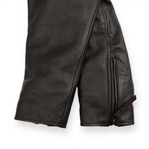 LIUGOO LEATHERS BLACK LABEL リューグーレザーズ ブラックレーベル 牛革 シングル ライダース ジャケット ライナー付 3L ダークブラウン_画像9