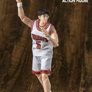 【即納】箱痛み スラムダンク 1/10 可動フィギュア 木暮公延 5号 湘北 白ユニフォーム SLAMDUNK ACTION FIGURE 非s.h.figuarts figmaの画像3