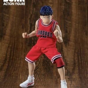 【即納】箱痛み スラムダンク 1/10 可動フィギュア 木暮公延 5号 湘北 白ユニフォーム SLAMDUNK ACTION FIGURE 非s.h.figuarts figmaの画像6