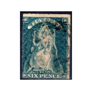 ◆233古い英領ヴィクトリア 1858年 玉座のQV $28 ① ◆の画像1