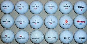 ロストボール Wilson ホワイトボール 各種 18個 　サイト内のゴルフボール組合せにて2セット(36個)まで同梱可能