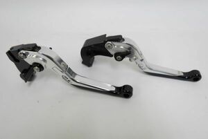 Ninja1000 (11-16)/Z1000 (07-16)/ZX-10R (06-15)/ZX-6R (07-17) 可倒式ダブルビレットレバー 銀【ae-z1000-f】