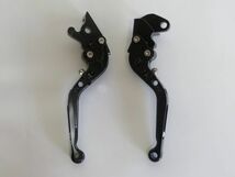 YAMAHA YZF R125 2014-2021 MT125 2014-2021 可倒式 ダブルビレットレバー 黒 【ae-r125-1】_画像3