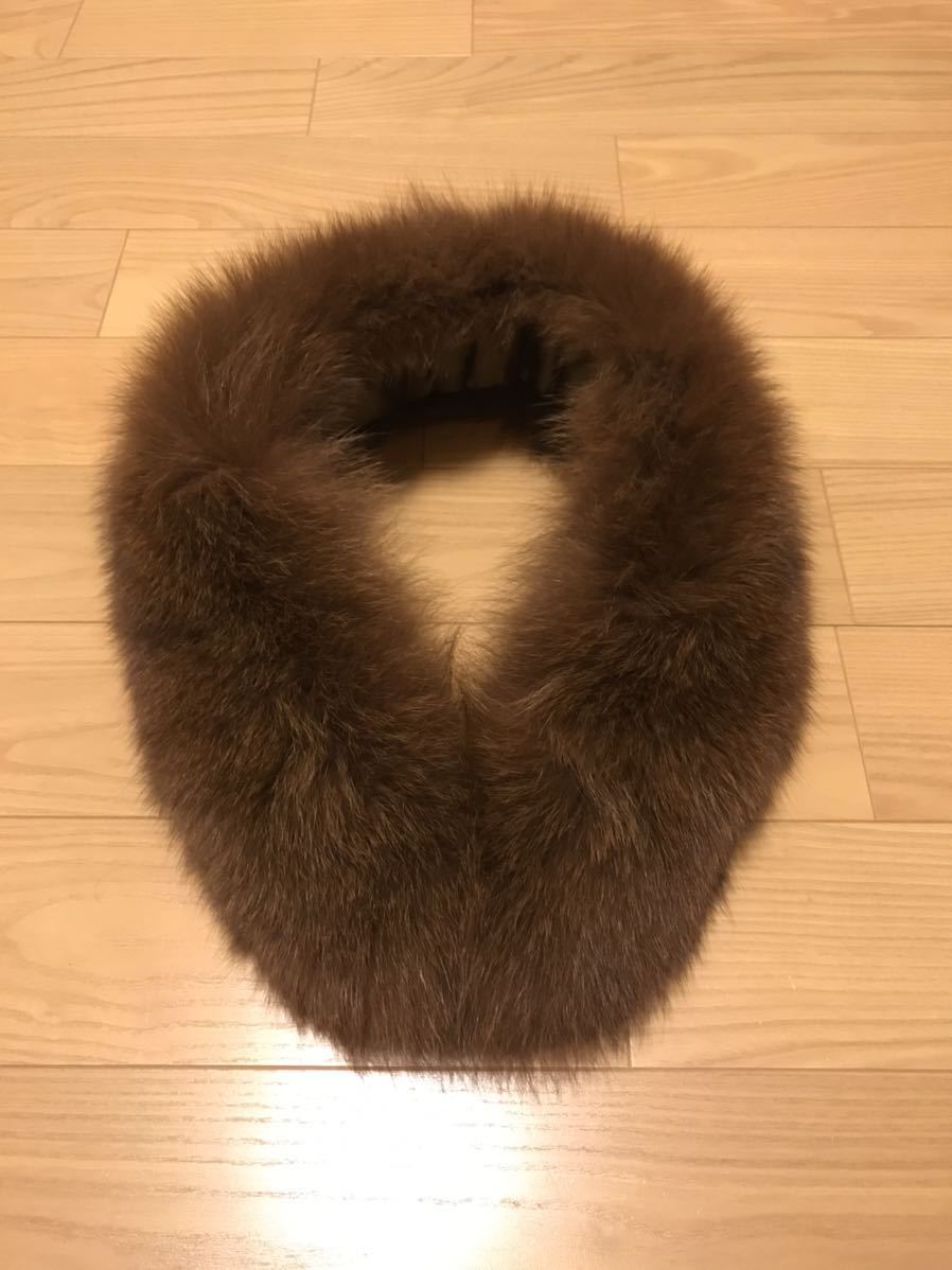 未使用近し.美品☆SAGA FOX/サガ フォックス・毛皮 ティペット