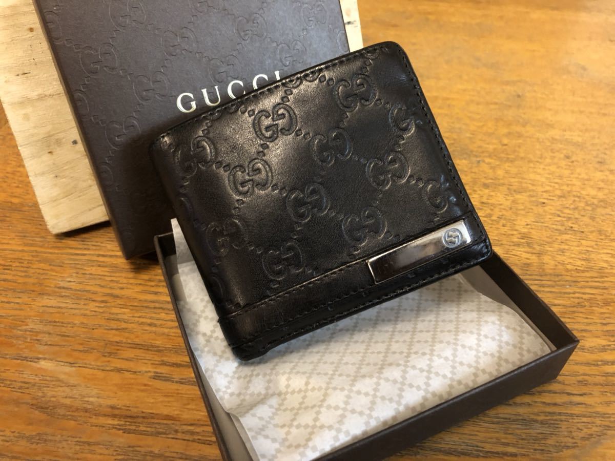 ヤフオク! -グッチ 二つ折り財布 メンズの中古品・新品・未使用品一覧
