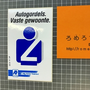 同梱歓迎●【ステッカー/シール♯999】シートベルト/人物《サイズ約8×5cm》【ビンテージ】