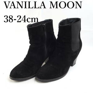 EB2348*VANILLA MOON*バニラムーン*レディースショートブーツ*38-24cm*黒