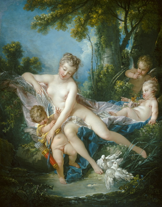 Peinture à l'huile Chef-d'œuvre de Francis Boucher_L'Amour de Vénus ma1031, peinture, peinture à l'huile, portrait
