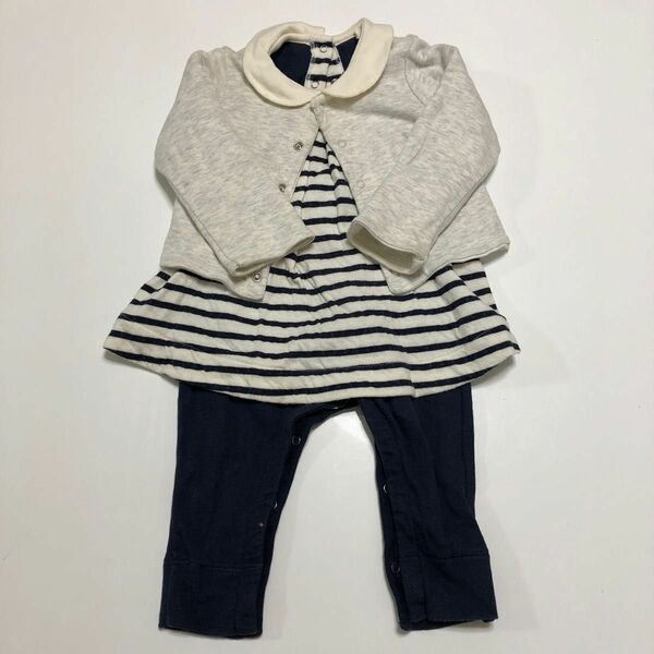 petit bateau カーディガン&ロンパース　60