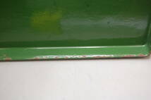 /に715.レトロ　ホーローボックス　角型　グリーン　緑色　保管庫　琺瑯缶　蓋付き_画像9
