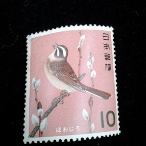 鳥シリーズ ほおじろ 10円 未使用 切手   No.55の画像2