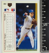 Upper Deck 1991 #451【Scott Coolbaugh(Rangers)】91年MLBメジャーリーグ野球カードBaseball CARDアッパーデック ベースボール【送料込】_画像2