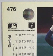 Upper Deck 90 #476【Jesse Barfield(Yankees)】1990年MLBメジャーリーグ野球カードBaseball CARDアッパーデック ベースボール【送料込】_画像3