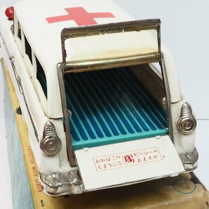 萬代屋 赤箱 355【FORD RED CROSS AMBULANCEフォード 赤十字車 救急車】ブリキ tin toy car自動車ミニカー■BC BANDAIバンダイ【箱付】0153の画像6