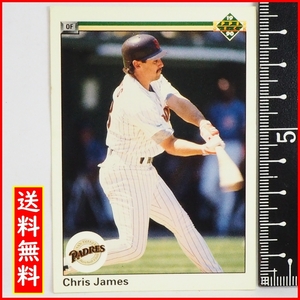 Upper Deck 90 #435【Chris James(Padres)】1990年MLBメジャーリーグ野球カードBaseball CARDアッパーデック ベースボール【送料込】