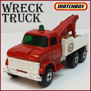 古い マッチボックス No.71【WRECK TRUCK レッカー トラック赤レッド】SUPERFASTイギリス製ミニカー■LESNEY【中古】送料込