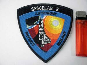 NASA【SPACELAB 2 スコードロンパッチ】公式？/STS-51-F/スペースラブ/スペースシャトル/刺繍/ワッペン/部隊章/未使用・美品