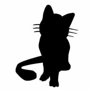 CAT.. cat sticker cat Silhouette car supplies car accessory miscellaneous goods automobile cutting character only . remainder .. seat .