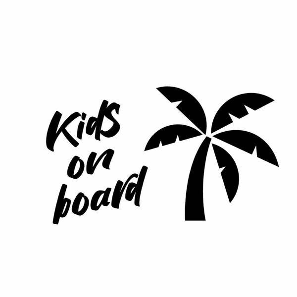 Kids on board ベビーオンボード ステッカー ヤシの木　アロハ　キッズインカー パーツツリー　ヤシ　ベビーインカー