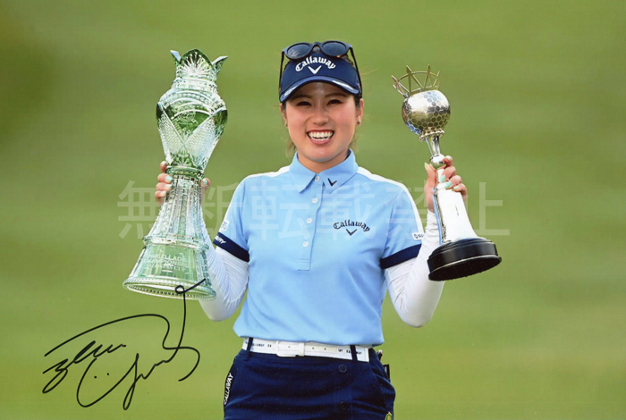 JLPGA 女子プロゴルフ アン シネ選手のサイン入りフォト(写真) A4 ...