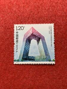 中国切手　未使用　2008年/2008ー21J/中国中央テレビ50周年/1種完