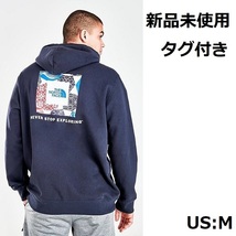 ノースフェイス メンズ パーカー US:M 裏起毛 ネイビー プルオーバー 長袖 The North Face Box NSE Pullover Hoodie Navy_画像1