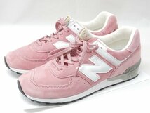 UK製/26.5cm【ほぼ未使用】NEW BALANCE ニューバランス M576PNK スニーカー US8.5D スウェード イギリス英国製 ピンク×ホワイト メンズ_画像2