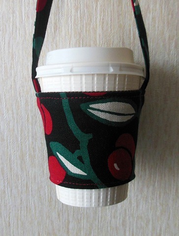 ○Coffee sleeve ○Olive pattern ○Handmade cup holder SM, sewing, embroidery, Finished product, others