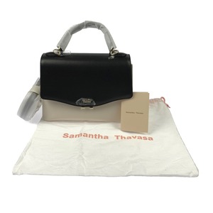 ▽▽ Samantha Thavasa Samantha Thava Baicolor 2way One -Handle Bag Black x Белые заметные царапины или грязь